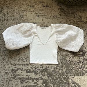 Zara puff sleeve crop top